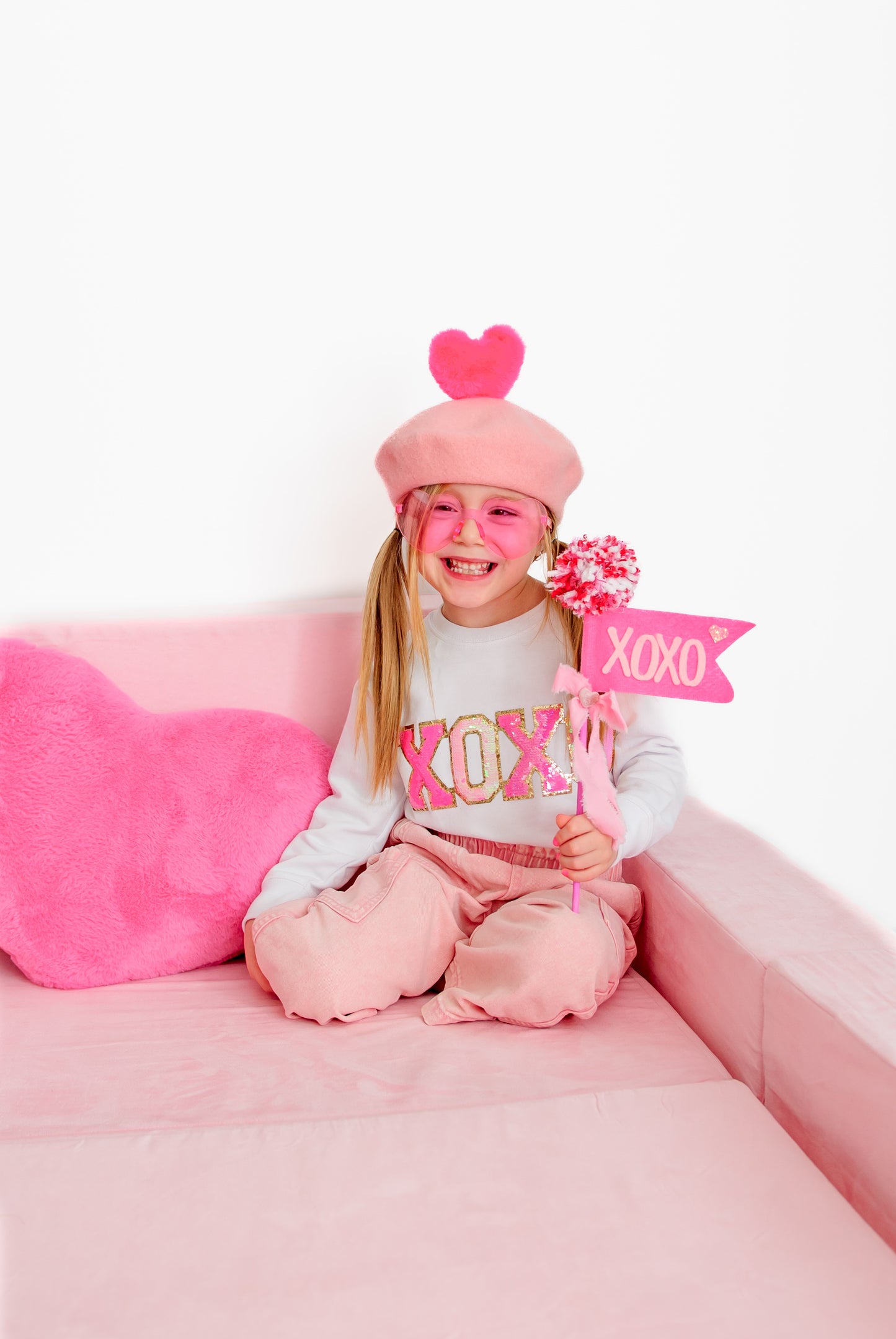 "XOXO" Patch Sweatshirt