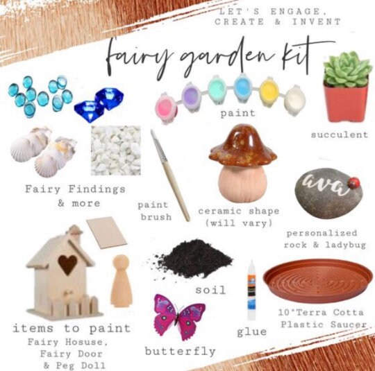 Birthday Idea, Birthday Present, Gift Idea,  Fairy Garden Kit, Party Activity,  Birthday Activity, Fairy,Party Idea, Kids Activity,