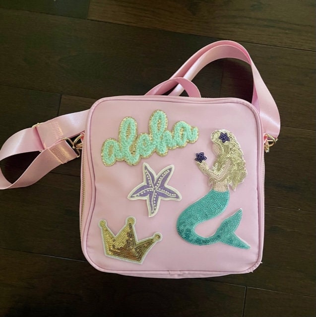 Back to school | Custom lunch bag | Personalized lunchbox | Nylon Lunchbox | Patch lunch bag | Name lunchbox | Pink lunchbox