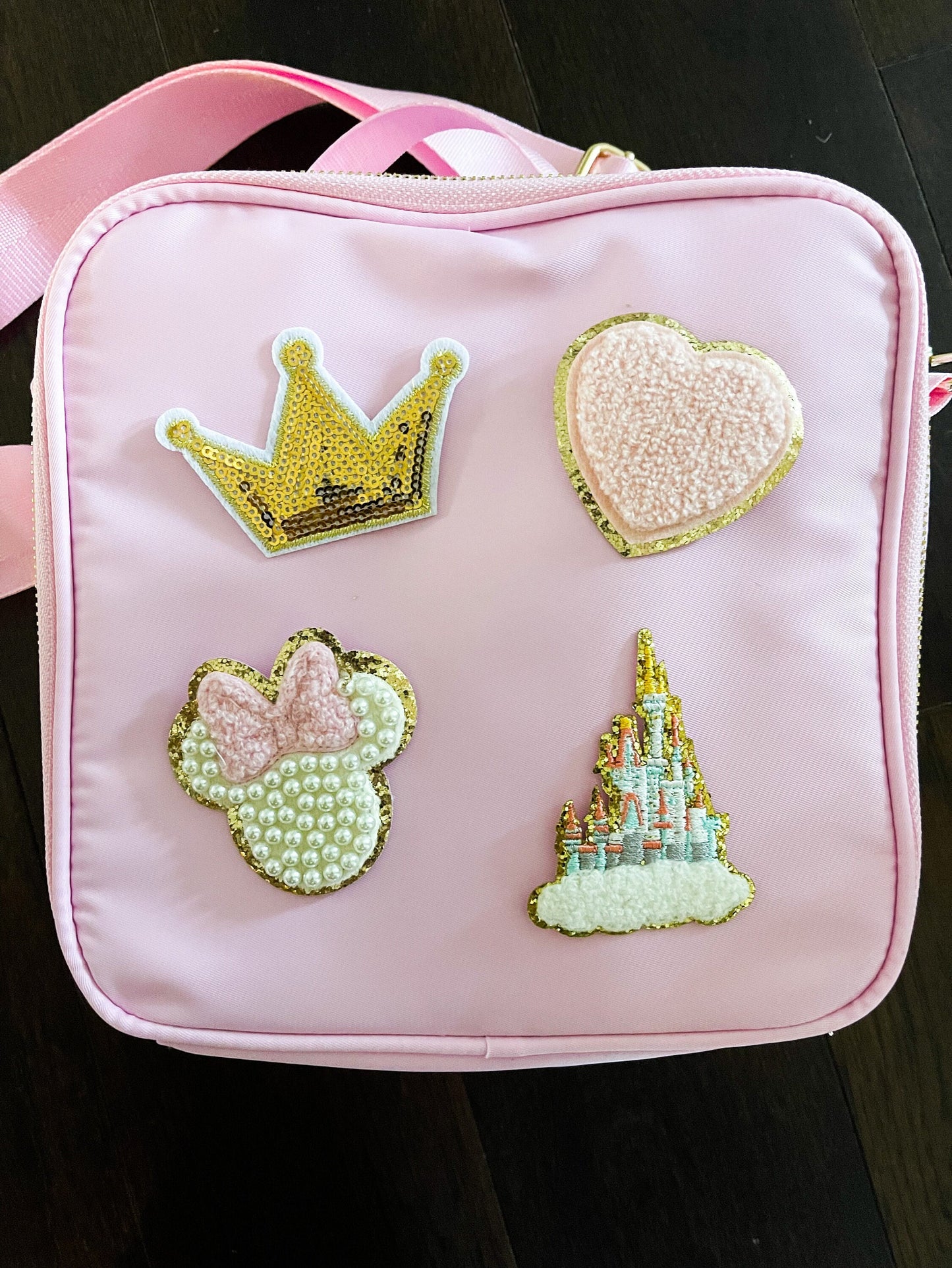 Minnie Patch- Pearl Minnie Mickey Silhouette with Bow-Disney Inspired Patch- Pearl Minnie Patch- Iron On Minnie Patch