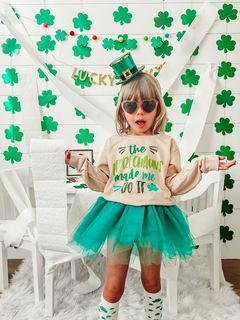 Paint Your Own Saint Patty's Day Sweatshirt-Apricot Color
