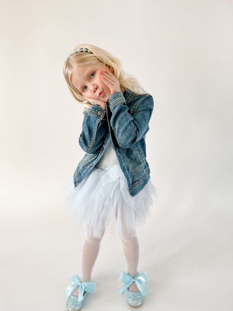 Toddler Graphic Denim Jacket-Mermaid