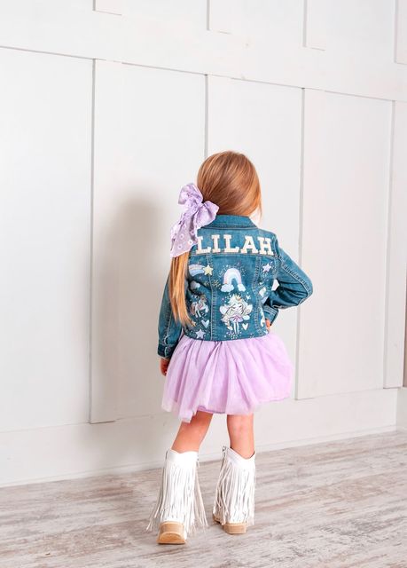 TODDLER GRAPHIC DENIM JACKET-FAIRY