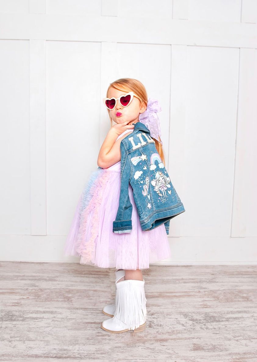 TODDLER GRAPHIC DENIM JACKET-FAIRY