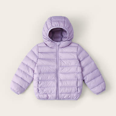 Lavender-Patch Puffer Jacket