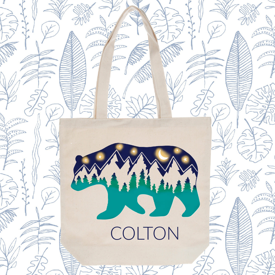 Personalized Stencil Tote Bag Craft Kit- Natural Canvas