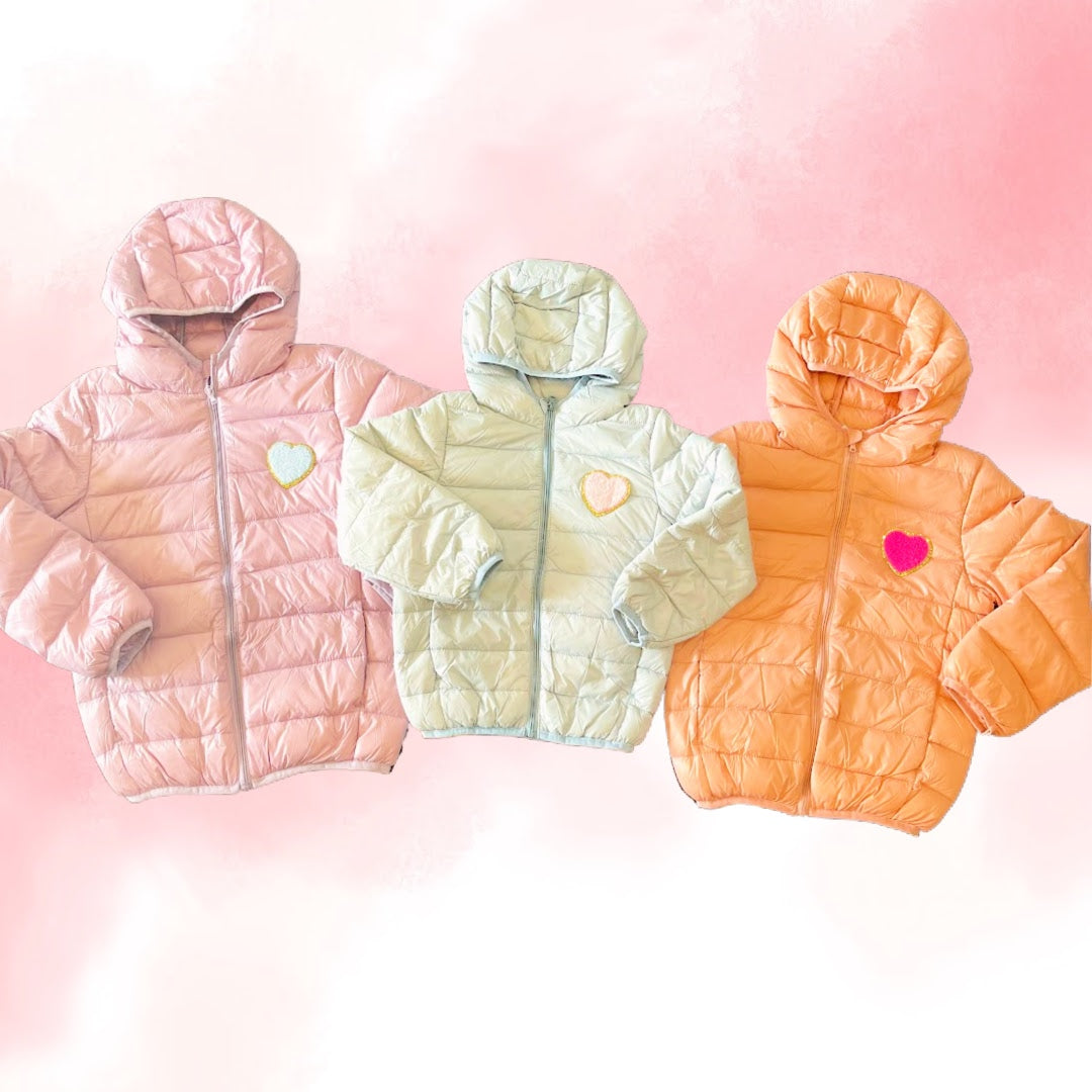 Lavender-Patch Puffer Jacket