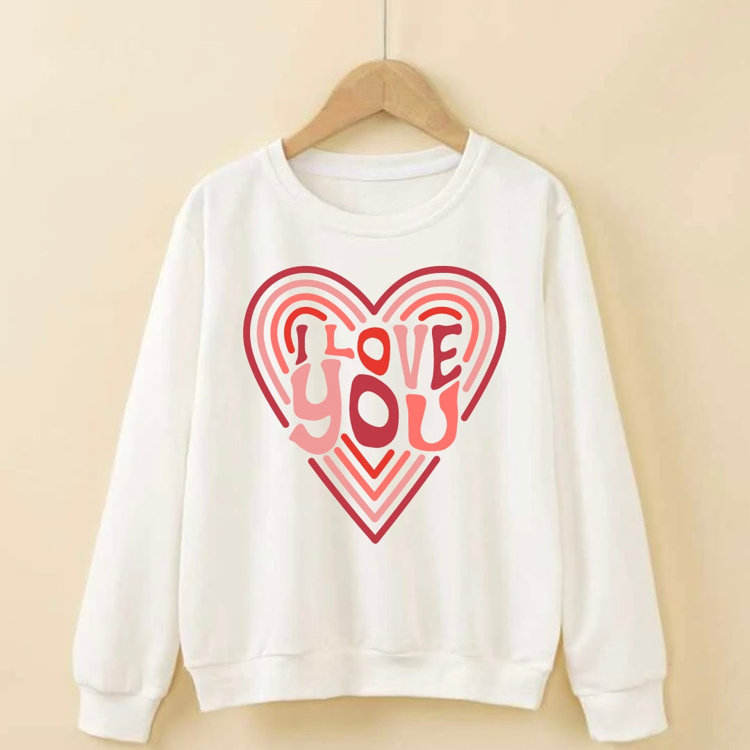 Paint Your Own Valentine Sweatshirt-White