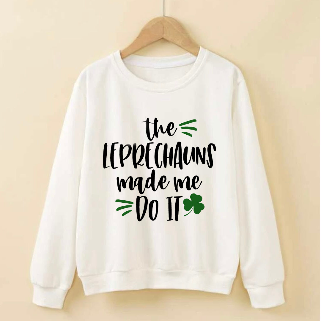 Paint Your Own Saint Patty's Day Sweatshirt-White