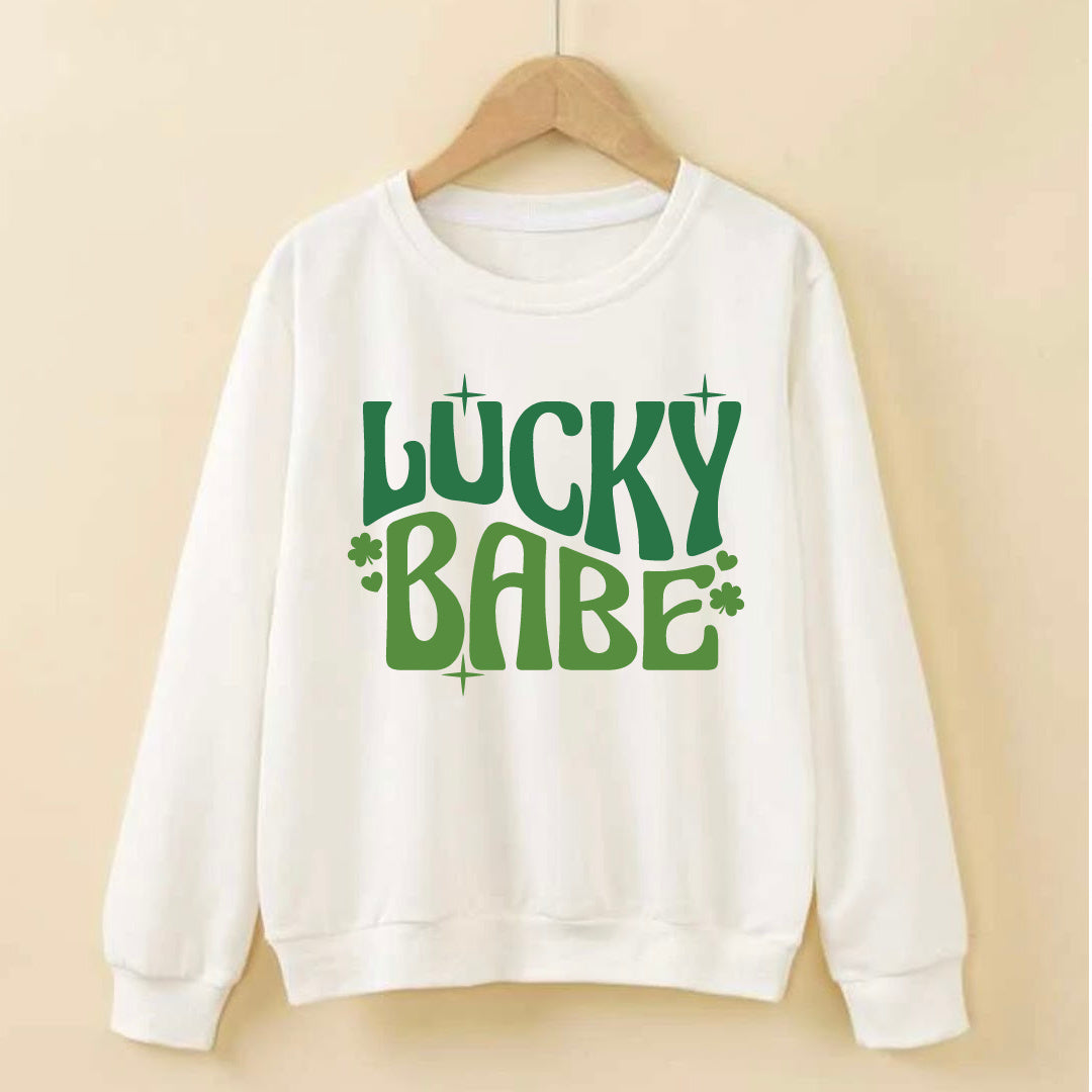Paint Your Own Saint Patty's Day Sweatshirt-White
