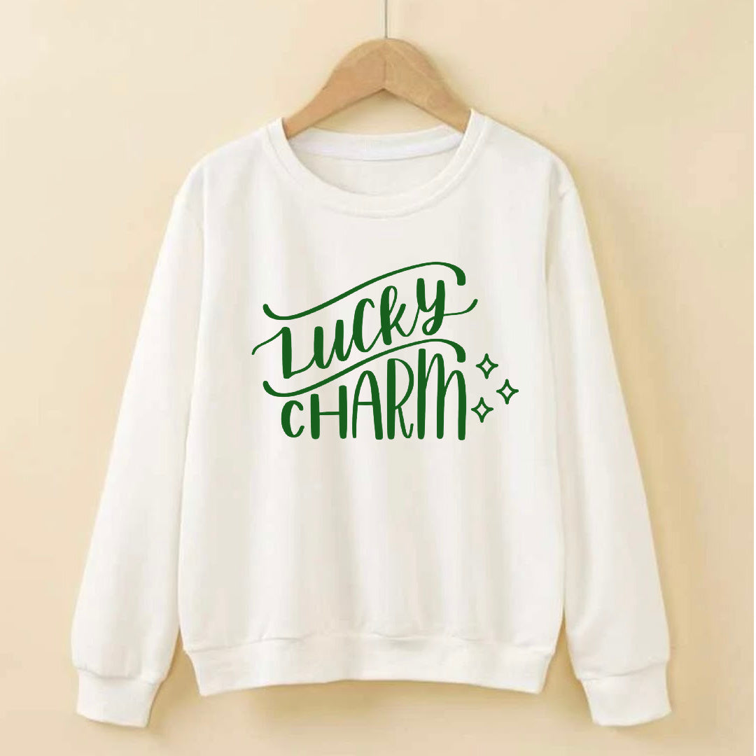 Paint Your Own Saint Patty's Day Sweatshirt-White