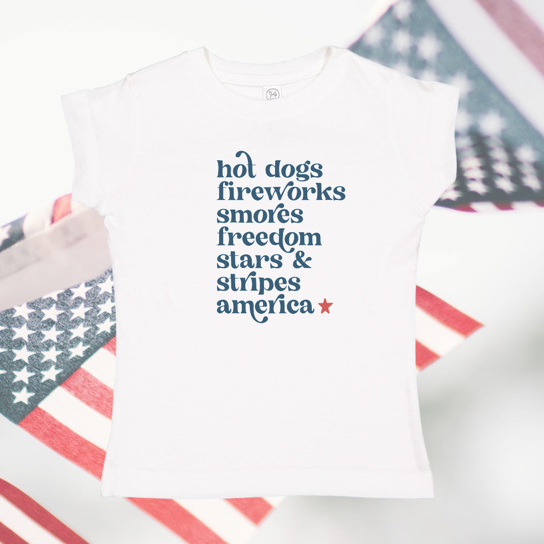 4th of July Girls Tees