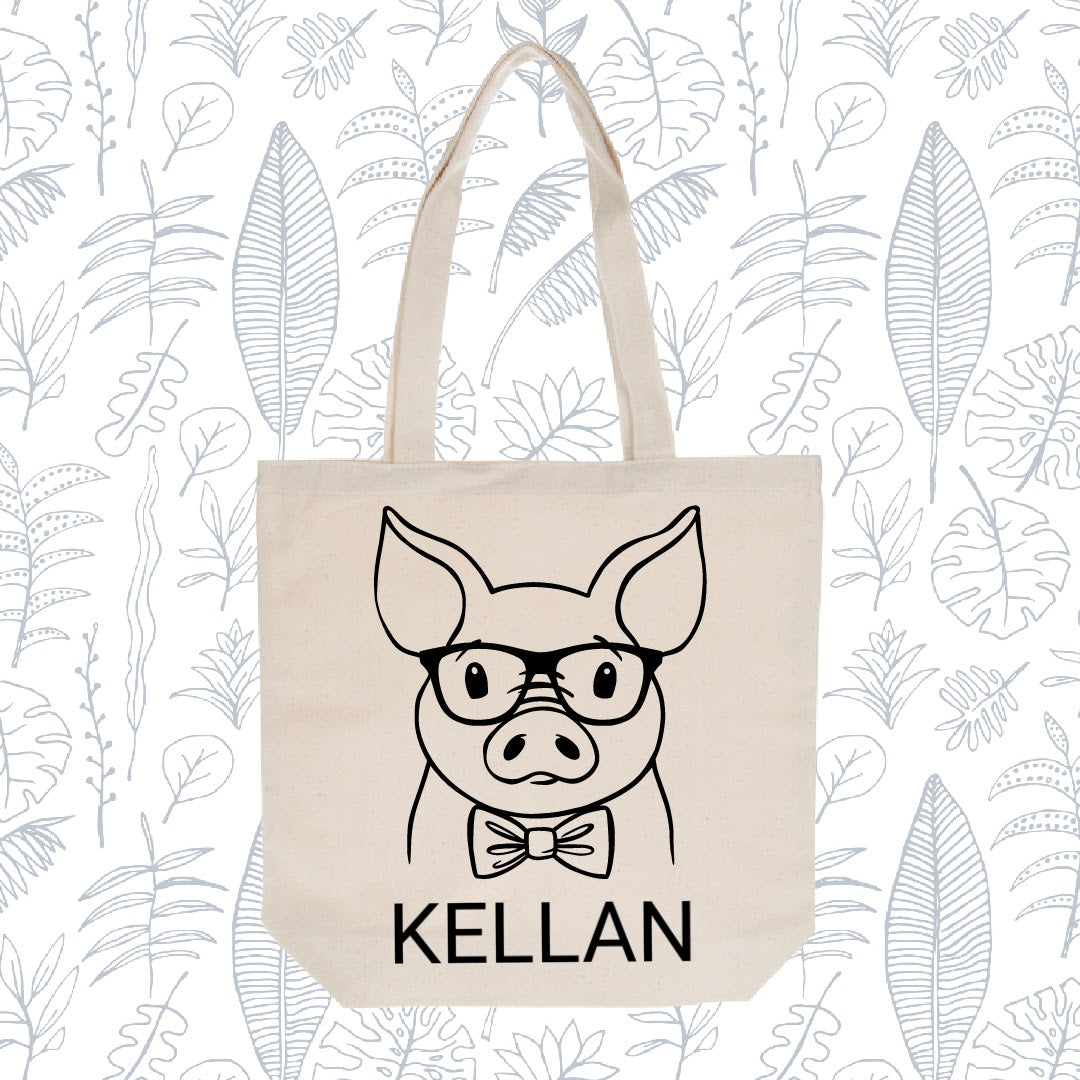 Personalized Stencil Tote Bag Craft Kit- Natural Canvas
