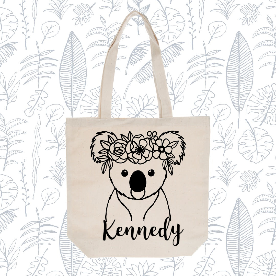 Personalized Stencil Tote Bag Craft Kit- Natural Canvas