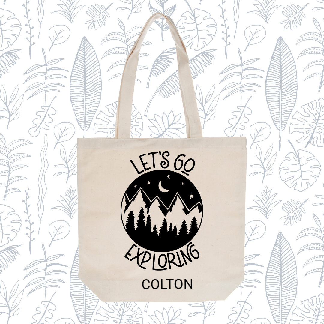 Personalized Stencil Tote Bag Craft Kit- Natural Canvas