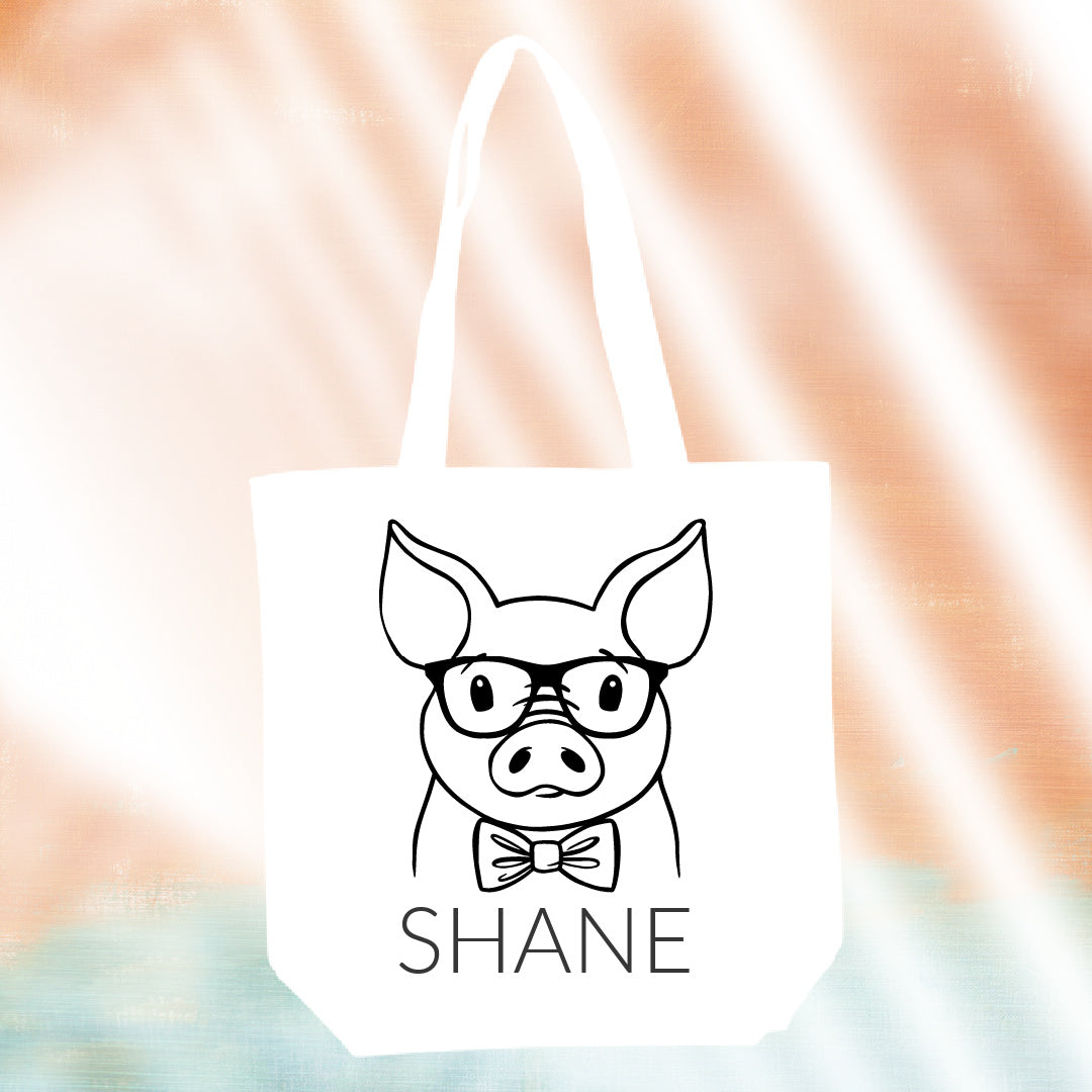 Paint Your Own- Personalized Stencil Tote Bag Kit- White