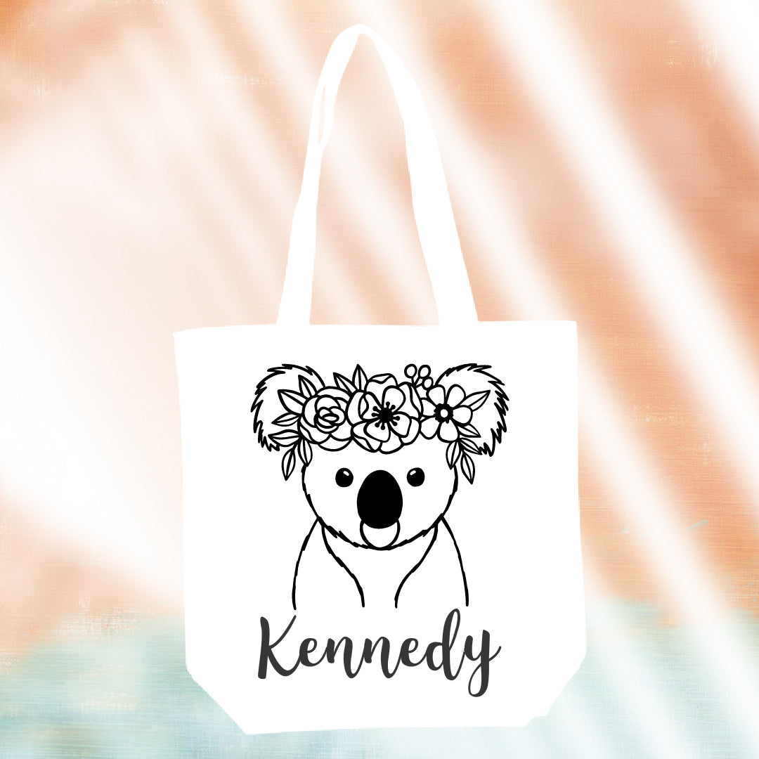 Paint Your Own- Personalized Stencil Tote Bag Kit- White
