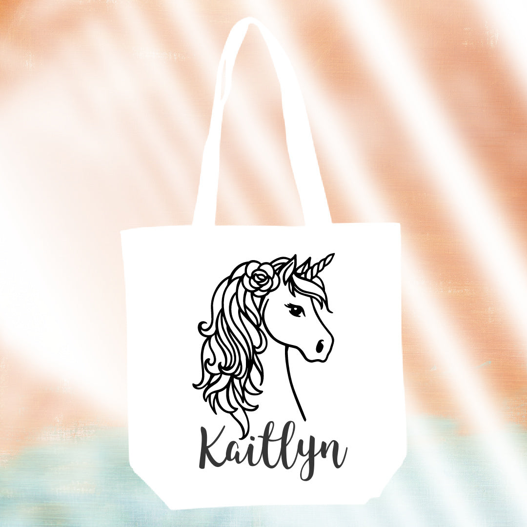 Paint Your Own- Personalized Stencil Tote Bag Kit- White