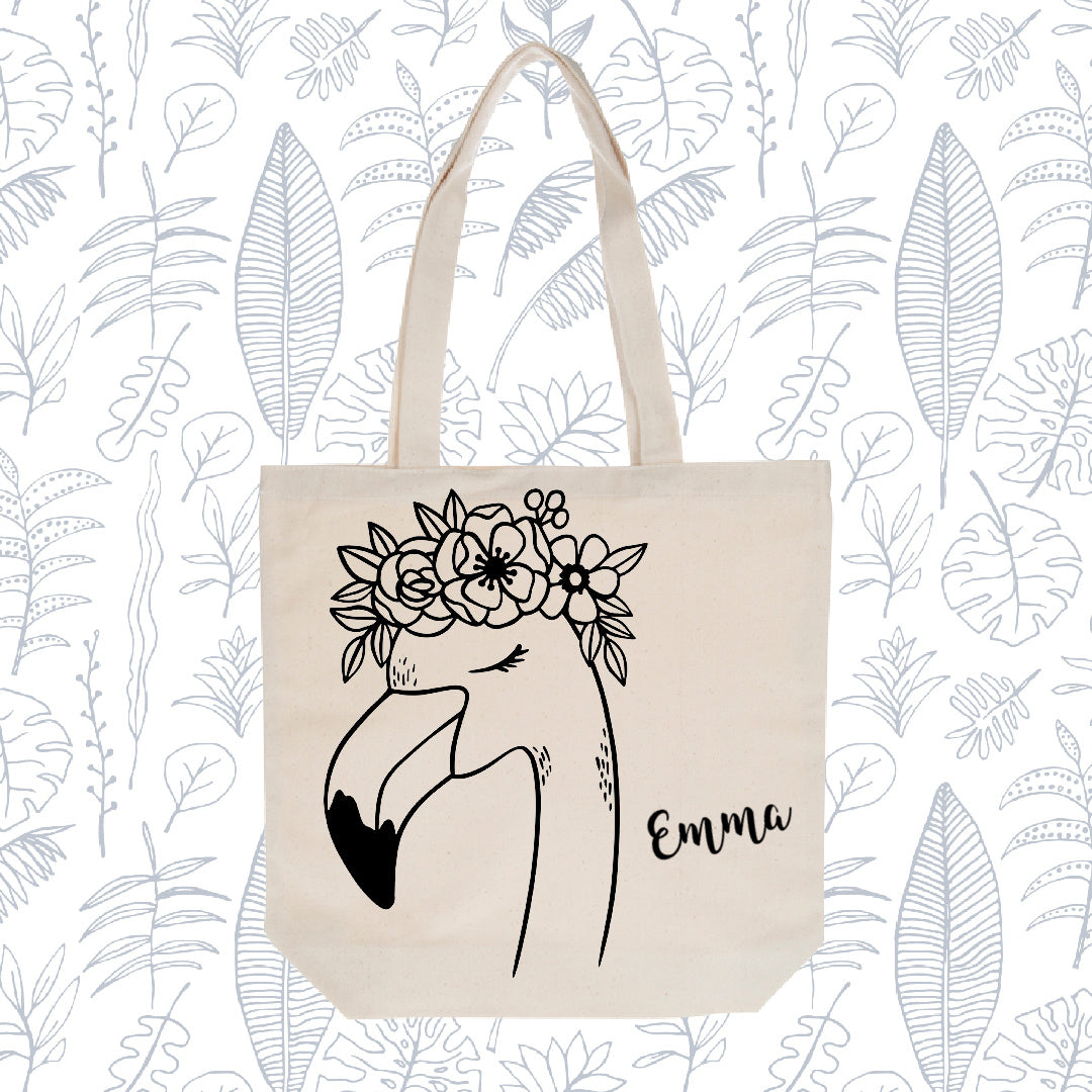 Personalized Stencil Tote Bag Craft Kit- Natural Canvas