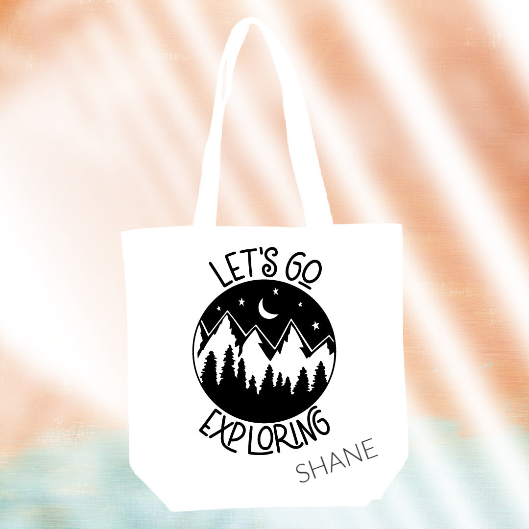 Paint Your Own- Personalized Stencil Tote Bag Kit- White