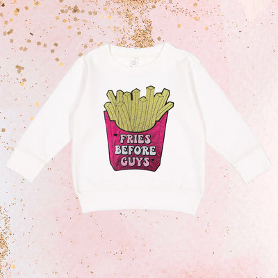 "Fries Before Guys" Patch Sweatshirt