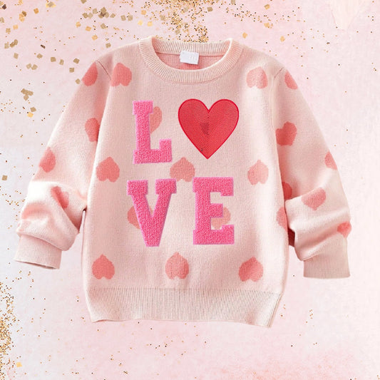 Heart "LOVE" Patch Sweater