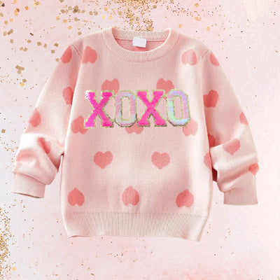 Heart "XOXO" Patch Sweater