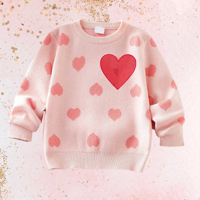 "Sequin Heart " Patch Sweater