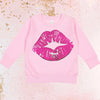 Pink"Lips" Patch Sweatshirt