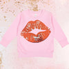 Pink"Lips" Patch Sweatshirt