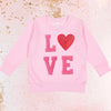 Pink "Love" Patch Sweatshirt