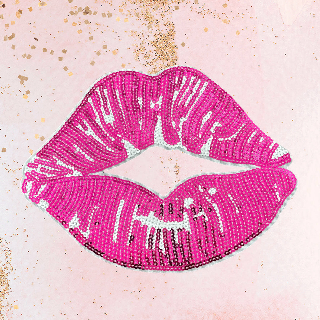 Heart "Lip" Patch Sweater