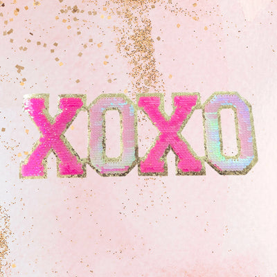 Pink"XOXO" Patch Sweatshirt