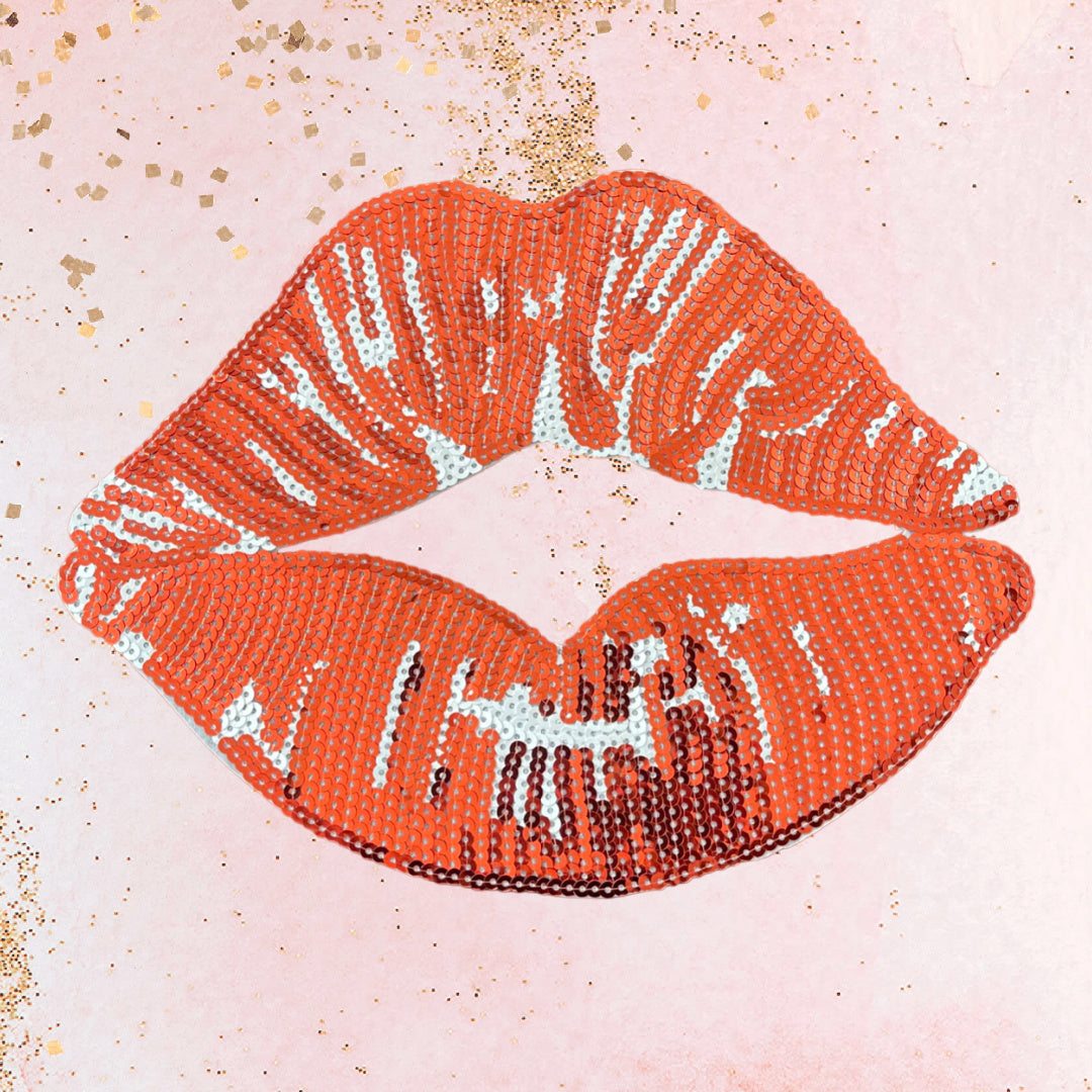 Heart "Lip" Patch Sweater