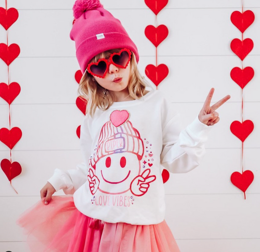 Paint and Iron On Your Own "Love Vibes" Sweatshirt