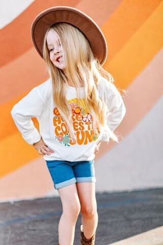 Here Comes The Sun Girls Sweatshirt