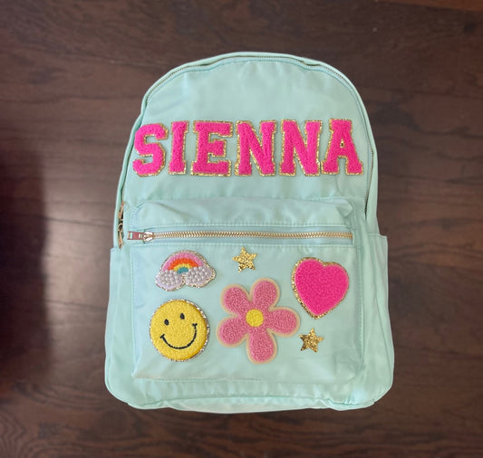 Personalized Backpack, Name Backpack, Back to School School, Backpack Customizable Backpack, Patch Backpack, Girls Backpack, Nylon Backpack