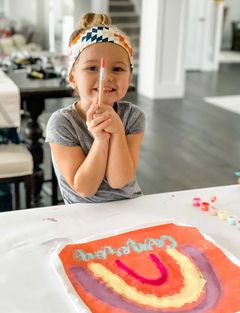 Paint Your Own "Rainbow Tote" Kit