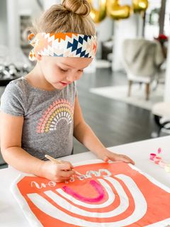 Paint Your Own "Rainbow Tote" Kit
