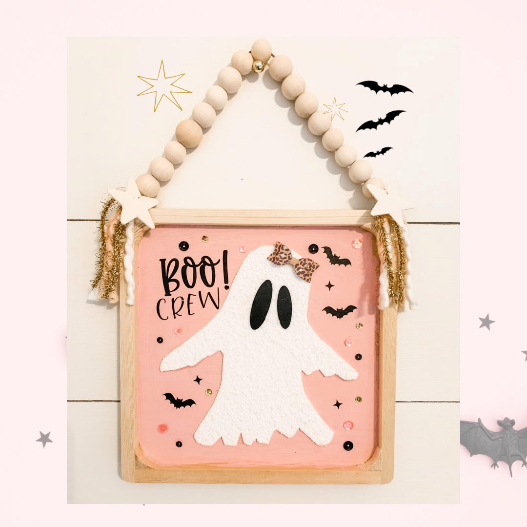 Create Your Own Boo Crew Wooden Board