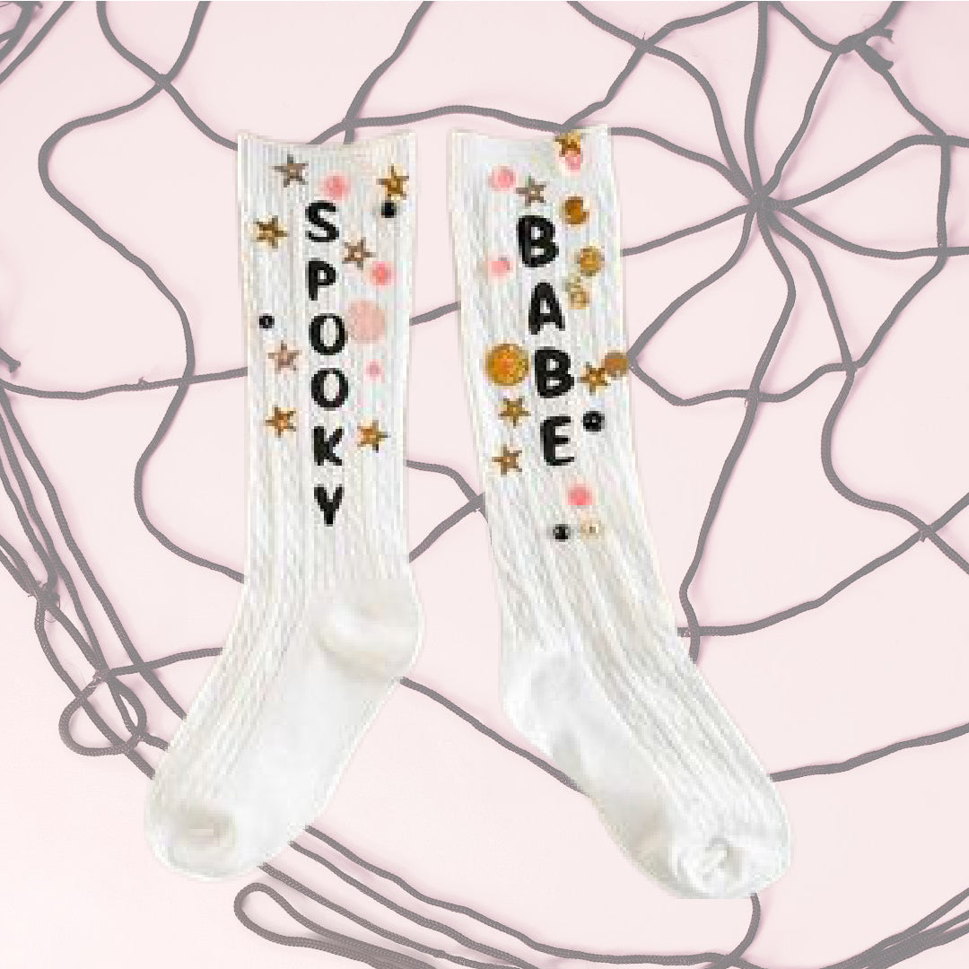 Bedazzle Your Own "Spooky Babe" Socks