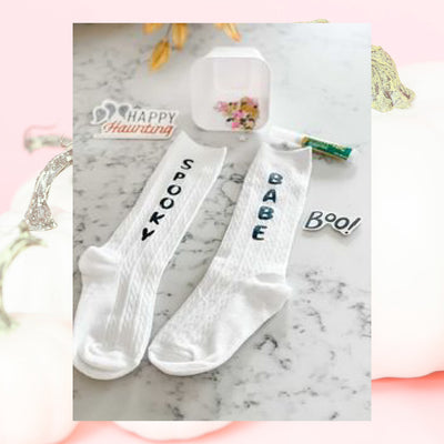 Bedazzle Your Own "Spooky Babe" Socks