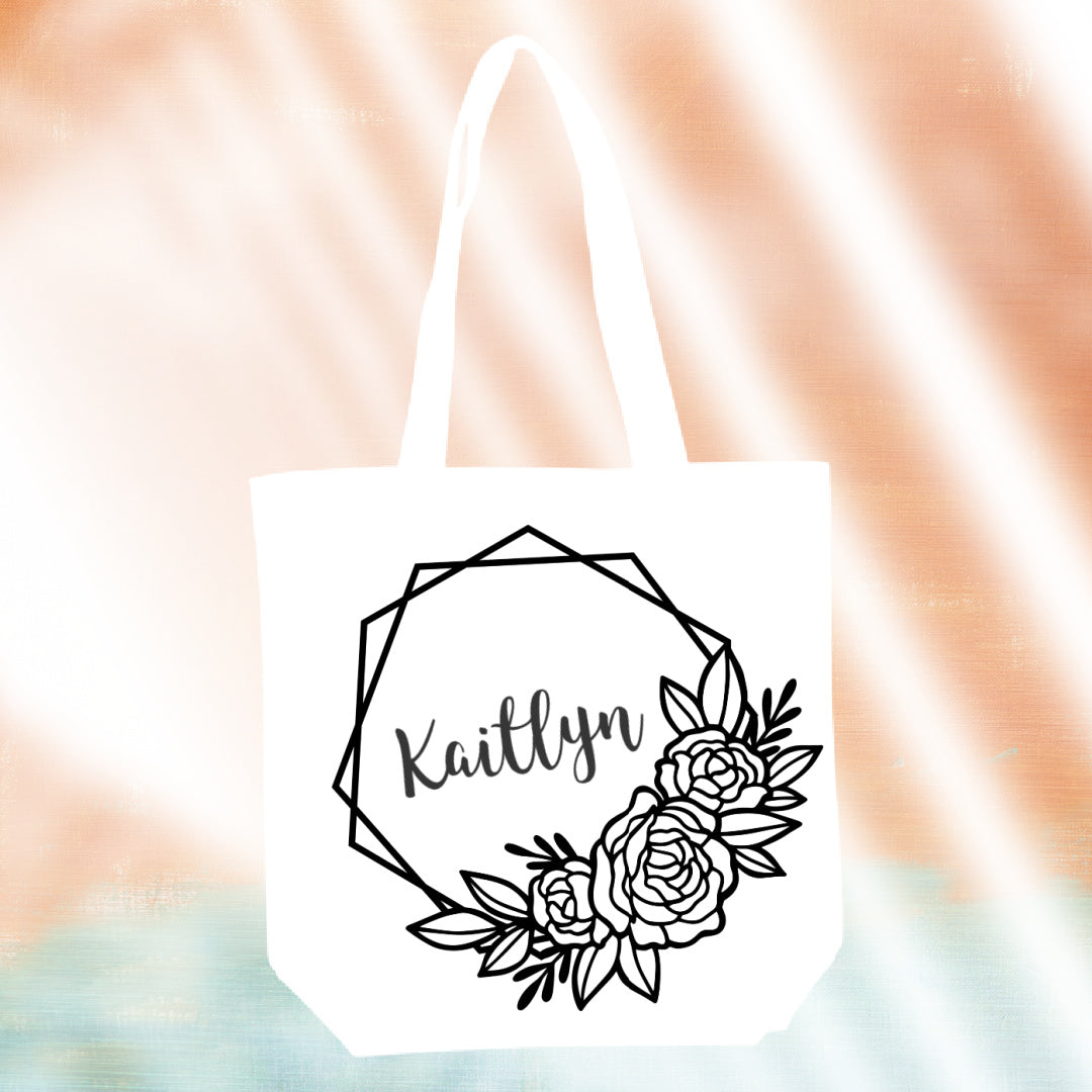 Paint Your Own- Personalized Stencil Tote Bag Kit- White - Create