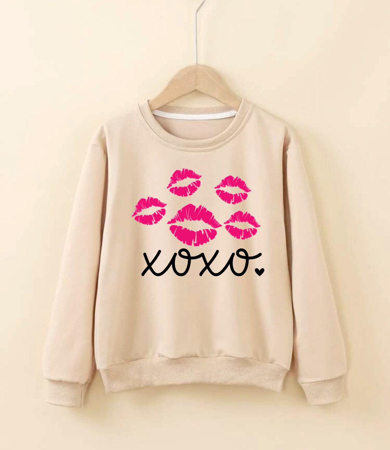 Paint Your Own Valentine Sweatshirt-Apricot (Color)