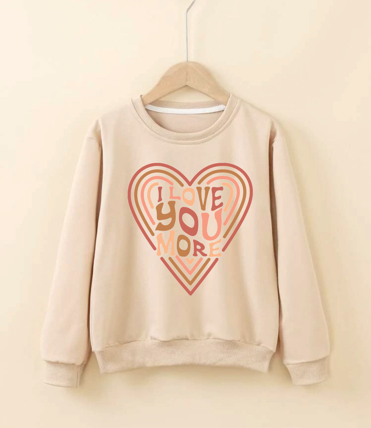 Paint Your Own Valentine Sweatshirt-Apricot (Color)