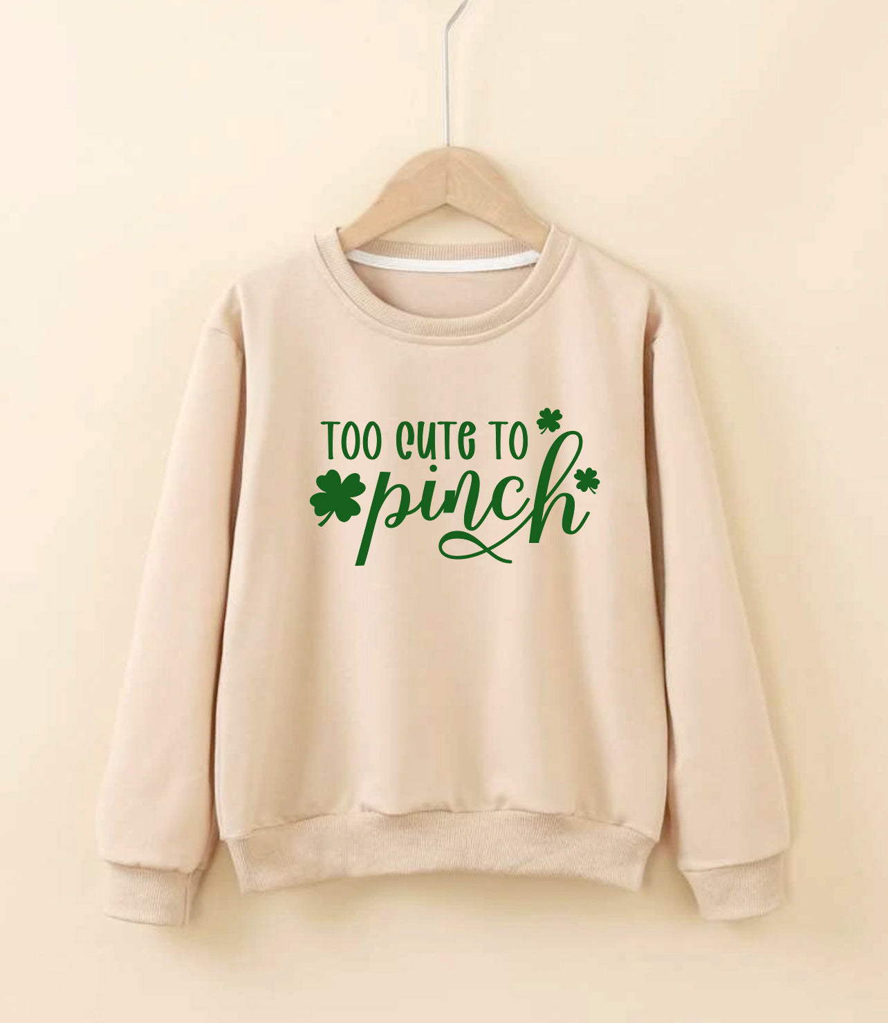 Paint Your Own Saint Patty's Day Sweatshirt-Apricot Color