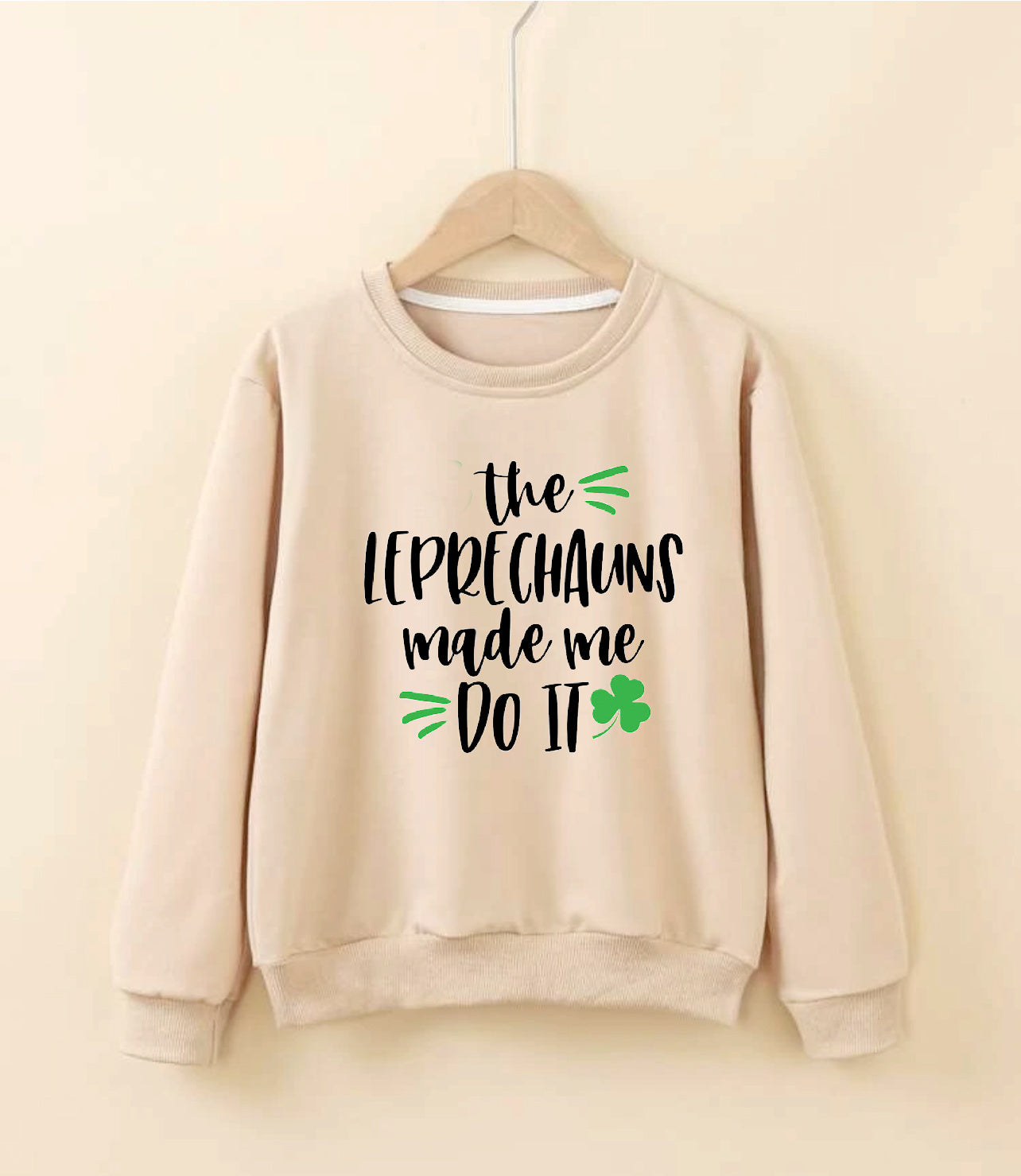 Paint Your Own Saint Patty's Day Sweatshirt-Apricot Color