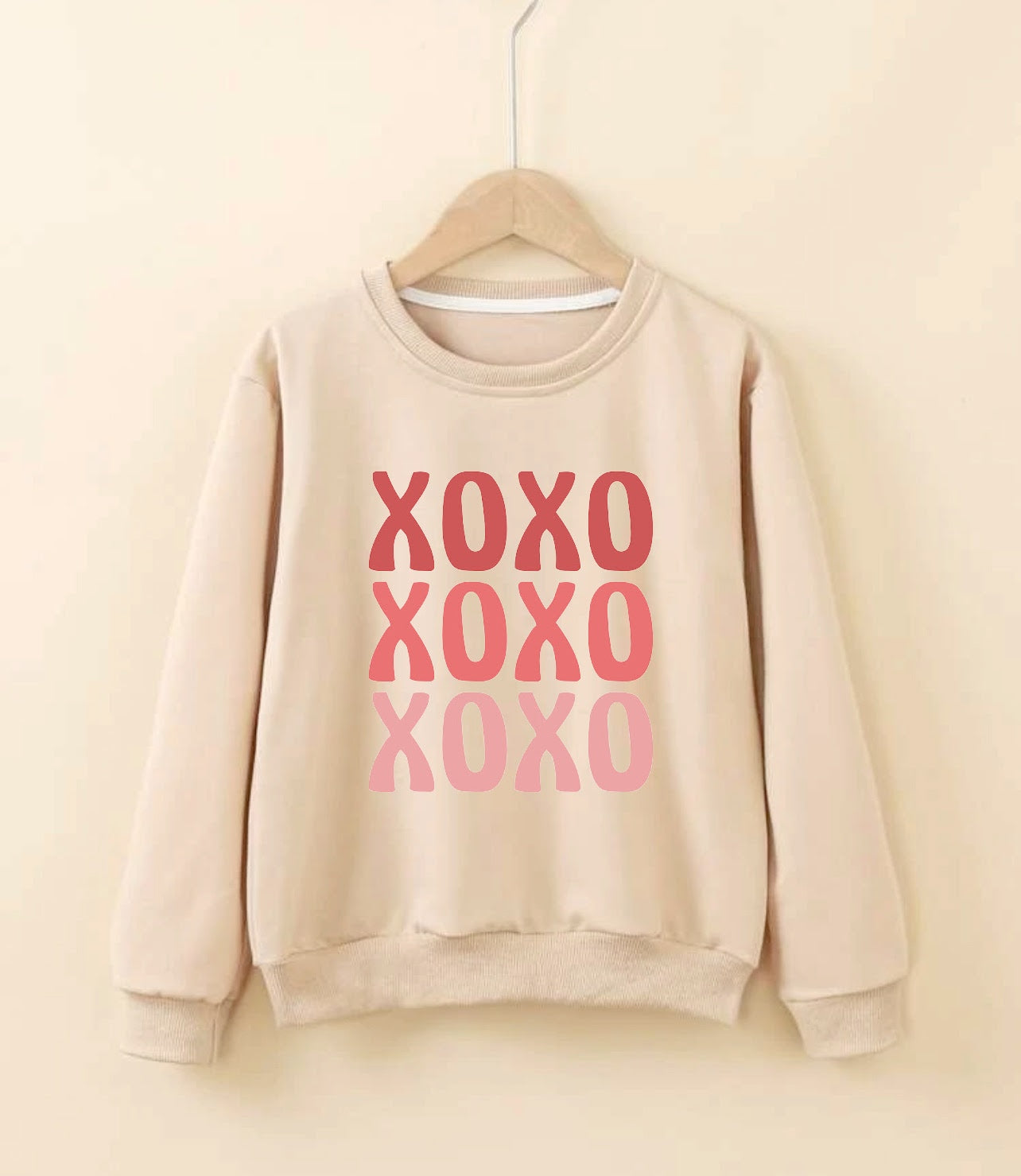 Paint Your Own Valentine Sweatshirt-Apricot (Color)