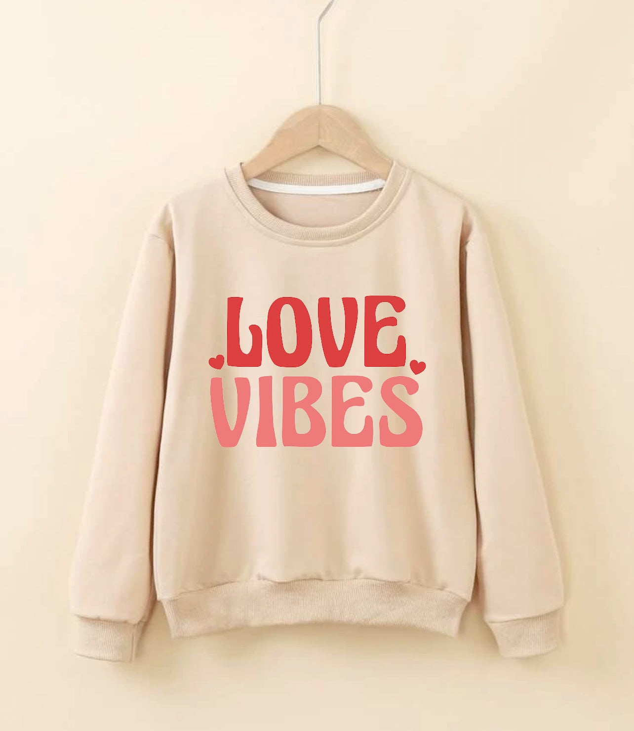 Paint Your Own Valentine Sweatshirt-Apricot (Color)