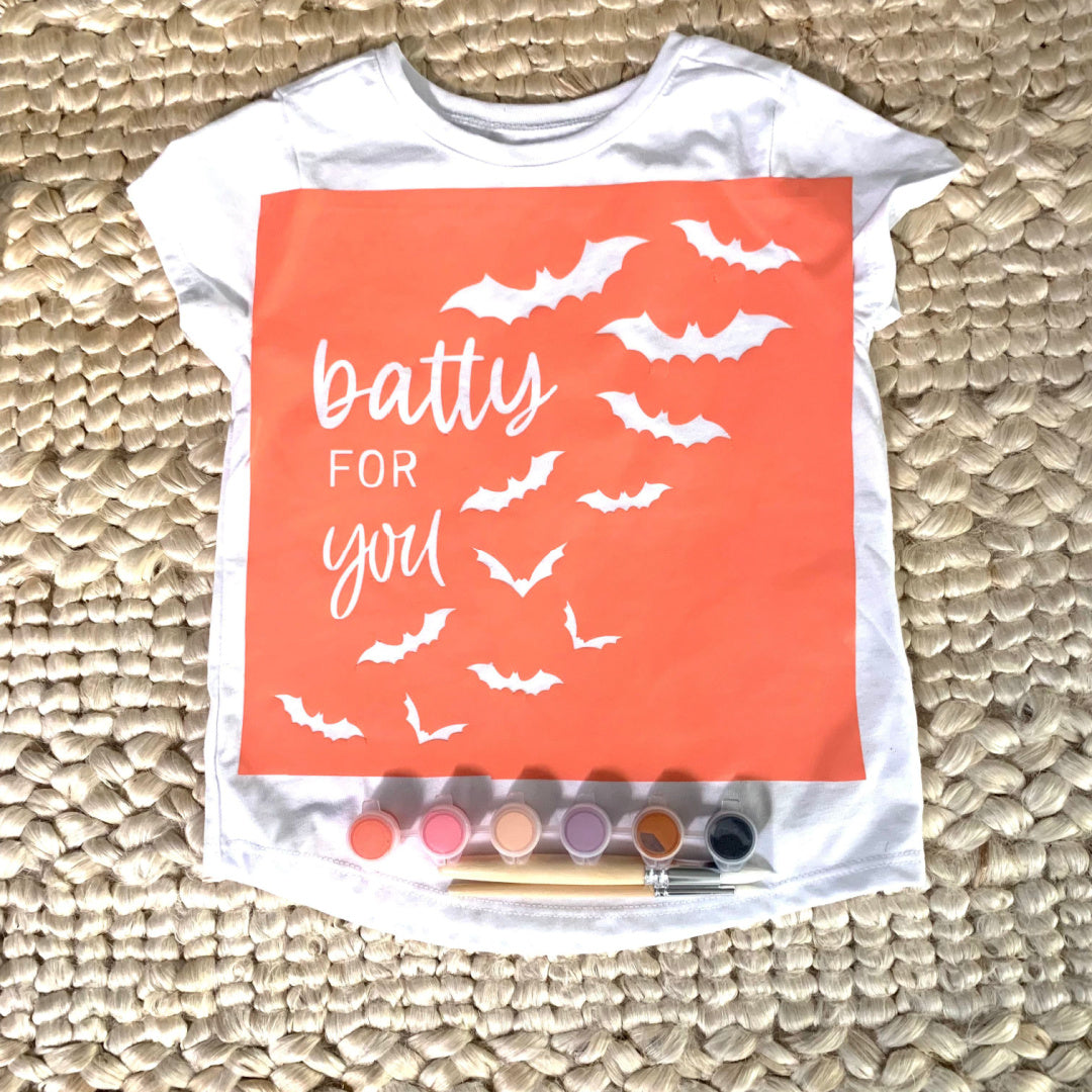 "BATTY FOR YOU" Paint Your Own Tee